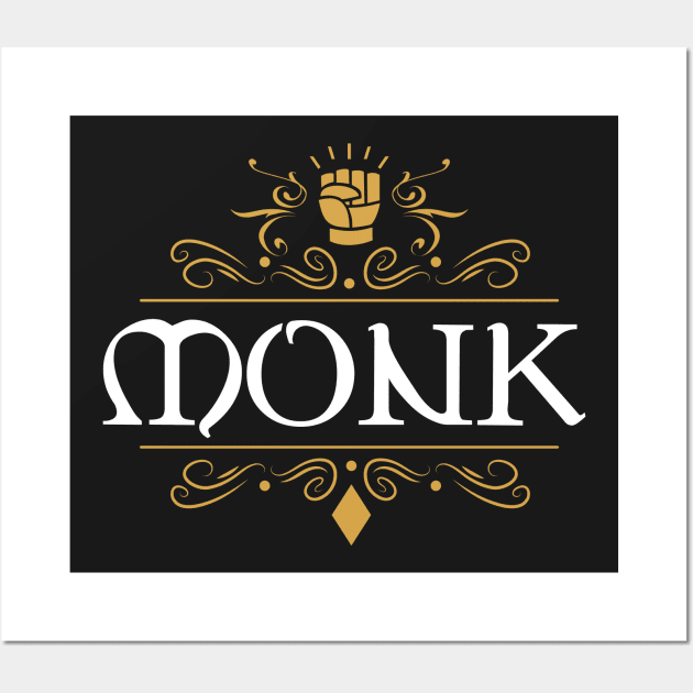 Monk Monks Tabletop RPG Addict Wall Art by pixeptional